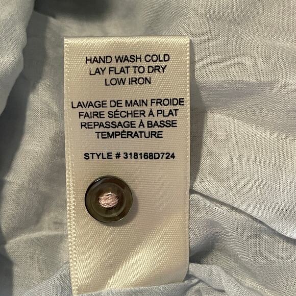 La Vie Rebecca Taylor Multi Striped Dress Sleeveless Button Down Size XS - Picture 7 of 8